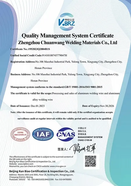 ISO 9001:2015 Quality Management System Certification